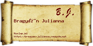 Bragyán Julianna névjegykártya